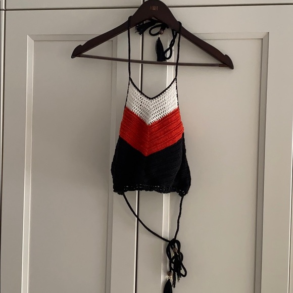 Crochet Chevron Bikini Top - Picture 1 of 3